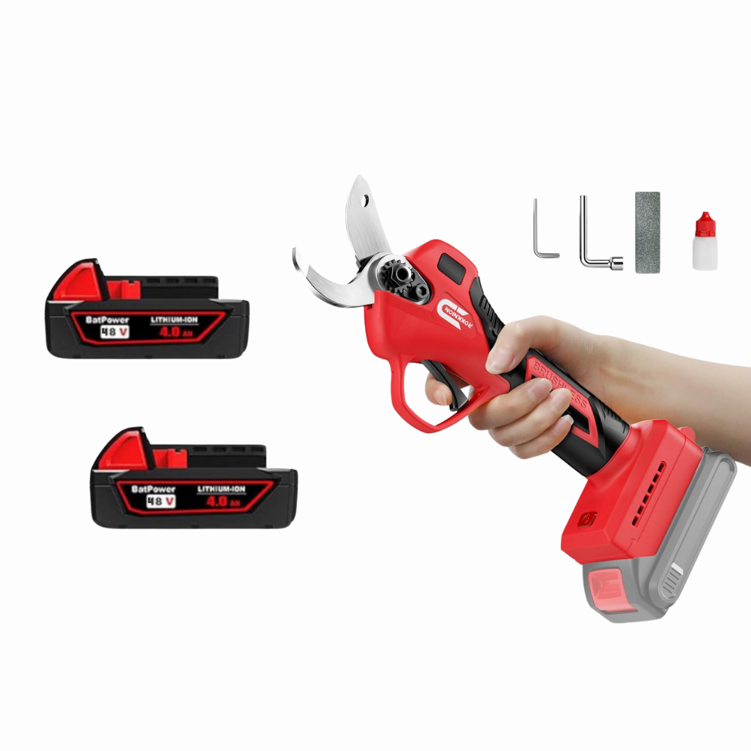 Ψαλίδι Κλαδέματος Brushless Διάμετρο Κοπής 32mm Με 2 Μπαταρίες 48V